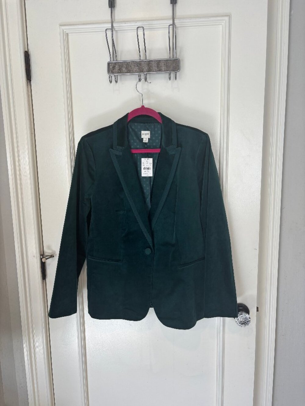 NWT J. Crew Forest Green Velvet Blazer (16)